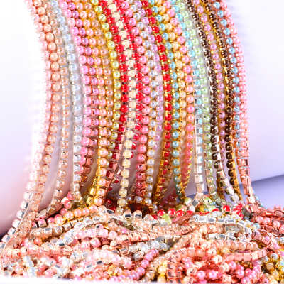 10 mètres / rouleau cousez sur des perles coupe chaîne en strass